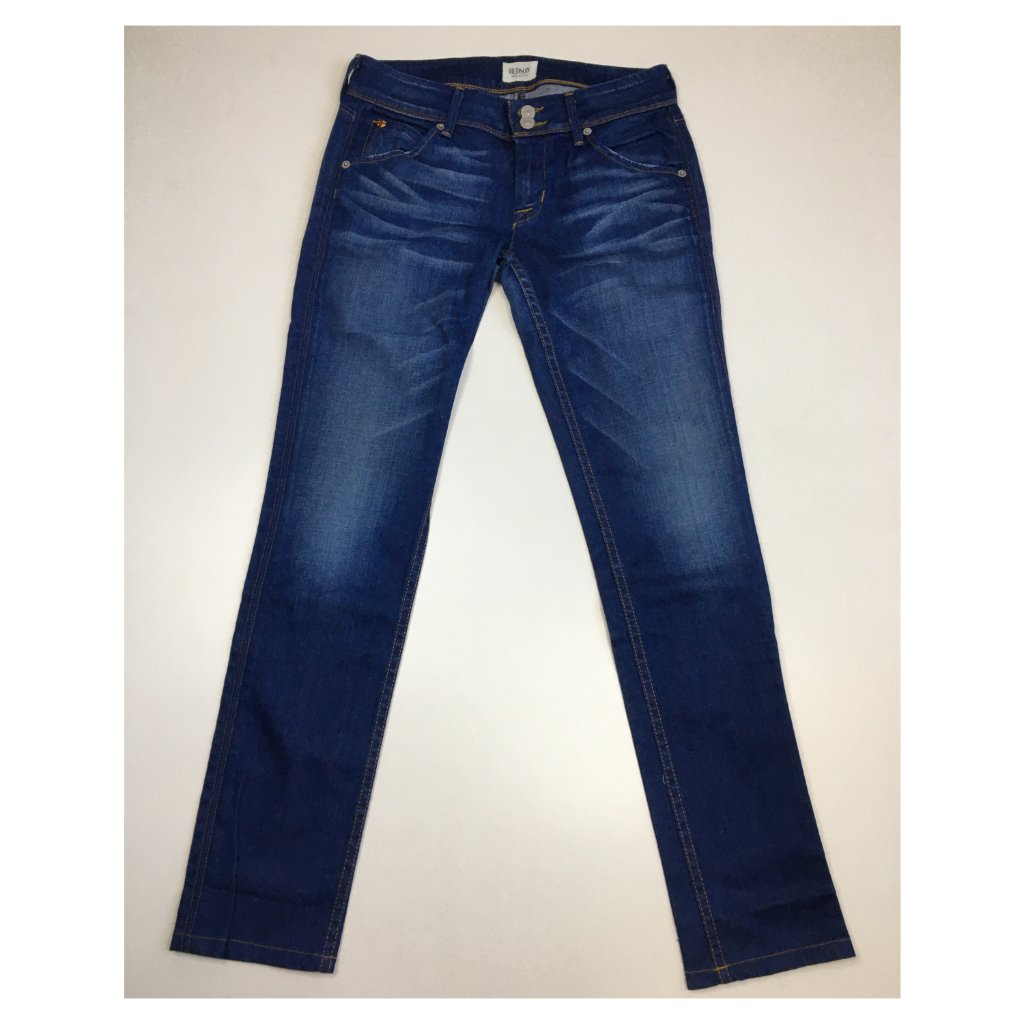 Hudson Denim Curt Wash Collin Whiskers Distressing 5 Pocket Skinny Jeans